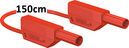 Safety measurement cable 4mm, 150cm, red, 600 V CAT III ~ 1000 V, CAT II / 32A