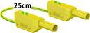 Safety measurement cable 4mm , 25 cm, green/yellow, 600 V CAT III ' 1000 V, CAT II / 32