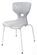 SybaFlex hard plastic chair with four legs, ergonomically shaped seat, stackable                           