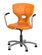SybaFlex hard plastic chair with plastic glides, ergonomic, height adjustable, with armrests