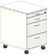Container on rollers, 3 drawers + utensil drawer, central locking               