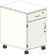 Container on rollers, 1 drawer, lock panel, 1 wing door, left-hinged            