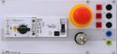 3-phase power panel, 400 V/16 A with type-B 30 mA RCD for AC/DC, patch panel, 54 PU