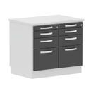 Side-cabinet with 2x3 drawers (2, 3, 6 HU), 841x600x738 mm with cover board