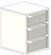 Chest of drawers with 3 drawers matching storage cabinets, 470x510x610mm        