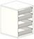 Chest of drawers with 4 drawers matching storage cabinets, 470x510x610mm        