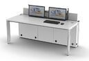 SybaPro laboratory bench with electrically retractable double monitor holder, 1800x900x760 mm