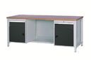 SybaWork workbench, 2000x750x859, 2 drawers, 2 doors, 2 shelfs, multiplex table top, 40 mm