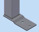 Workbench floor attachment set (footplate), 4-piece-set, 50x120mm