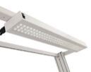 LED workplace lighting, 17,5 W, dimmable, including holder for mobile laboratory trolleys of width 1250 mm