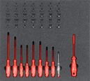 VDE tool set 3, screwdriver set (45 parts), inlay size 500x450mm