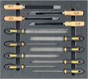 Metalworking tool set 1, file set I (12 tools), inlay size 450 x 500 mm